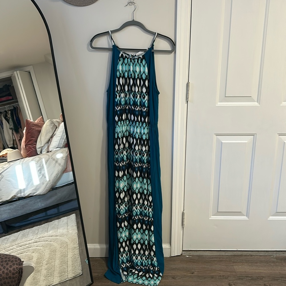 Blue Green Maxi Dress